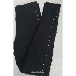 Zara Basic, Black Leggings, Studs, XS EUC